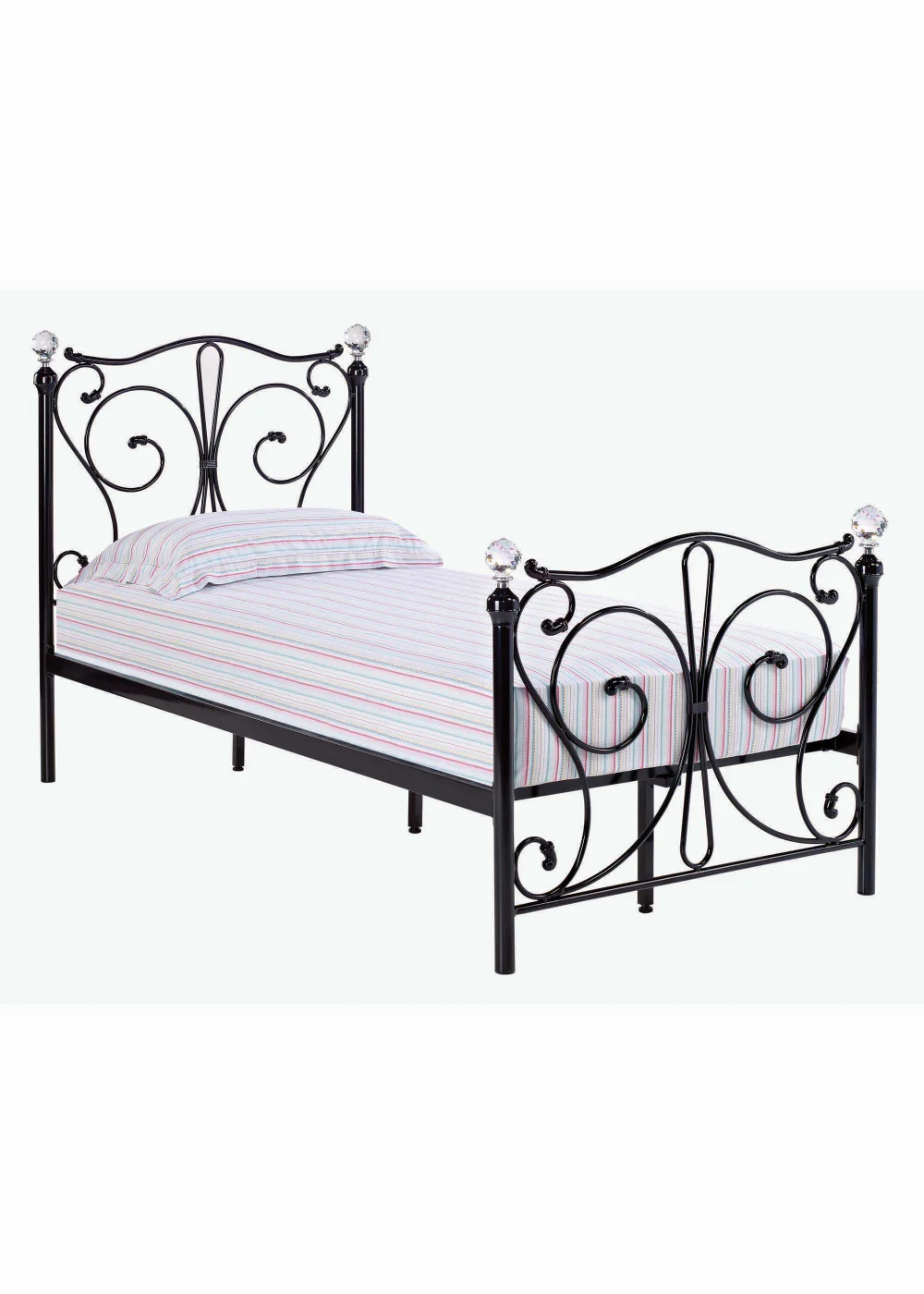 LPD Furniture Florence Black Bed - Single Image 1