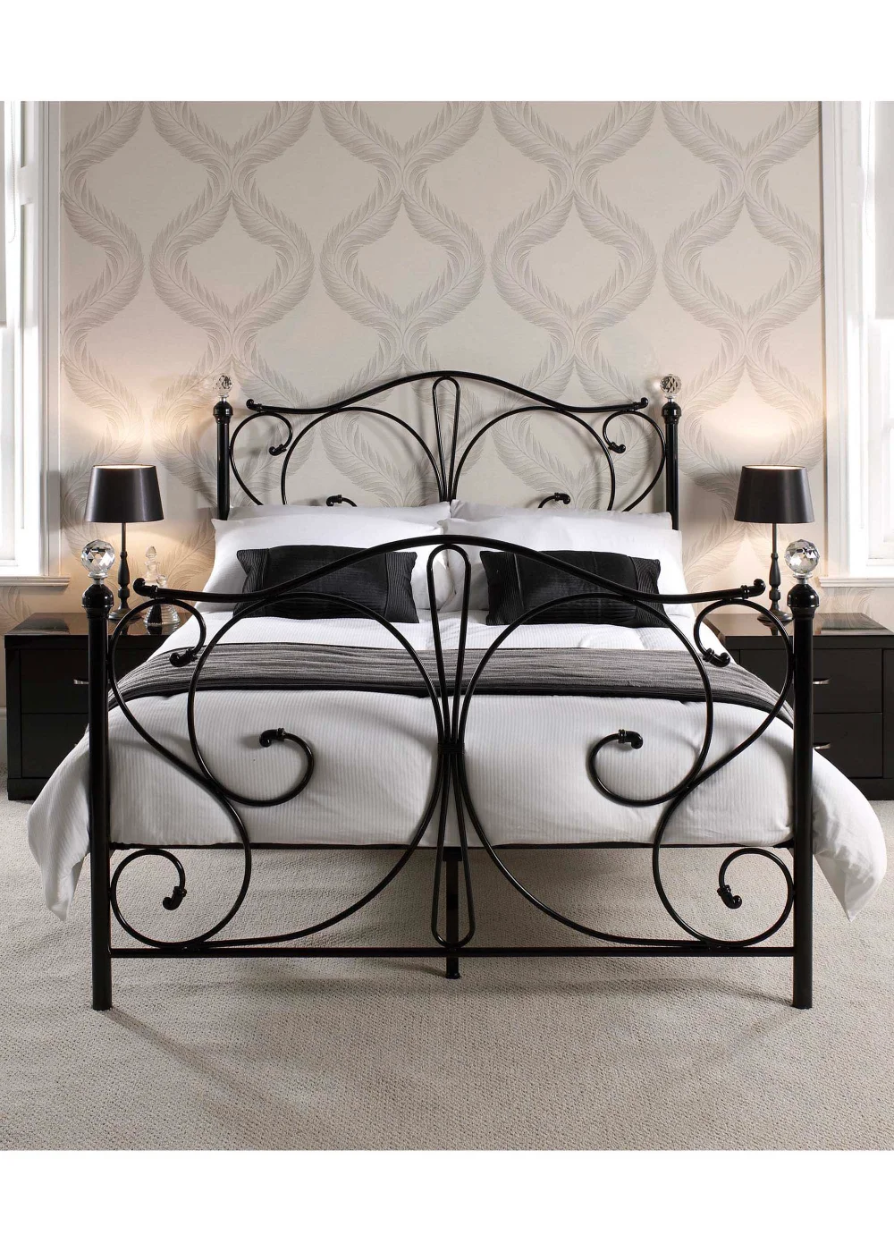 LPD Furniture Florence Black Bed - Single Image 3