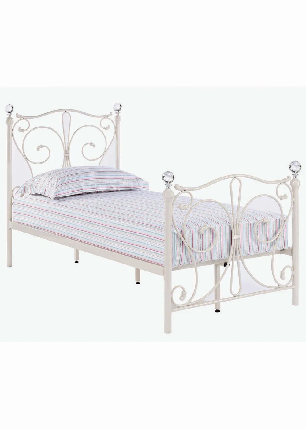 LPD Furniture Florence White Bed - Single Image 1
