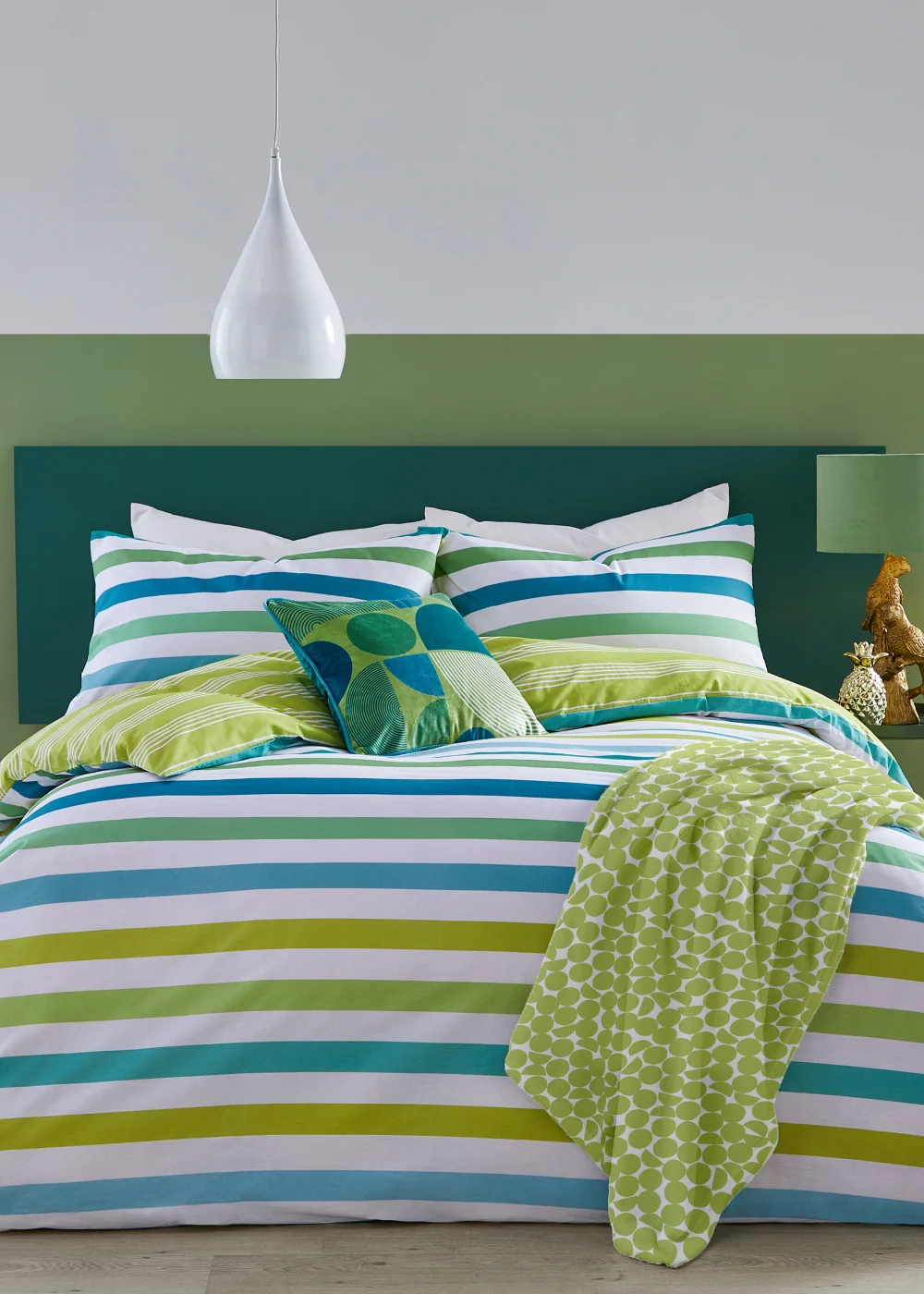 Fusion Carlson Stripe Reversible Duvet Cover - Single Image 5