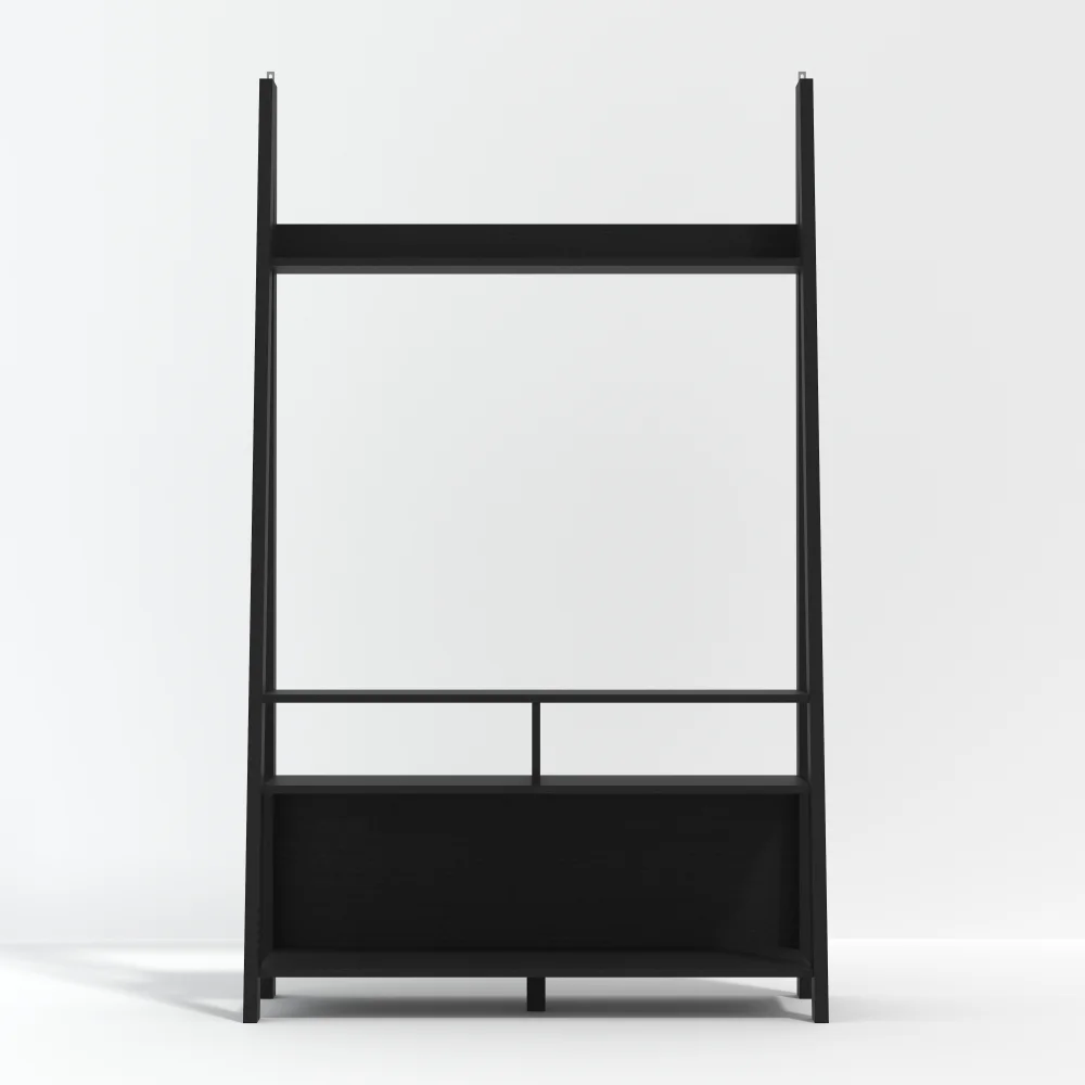 LPD Furniture Tiva Ladder TV Unit Black (1754x386x1050mm) - No Size Image 1