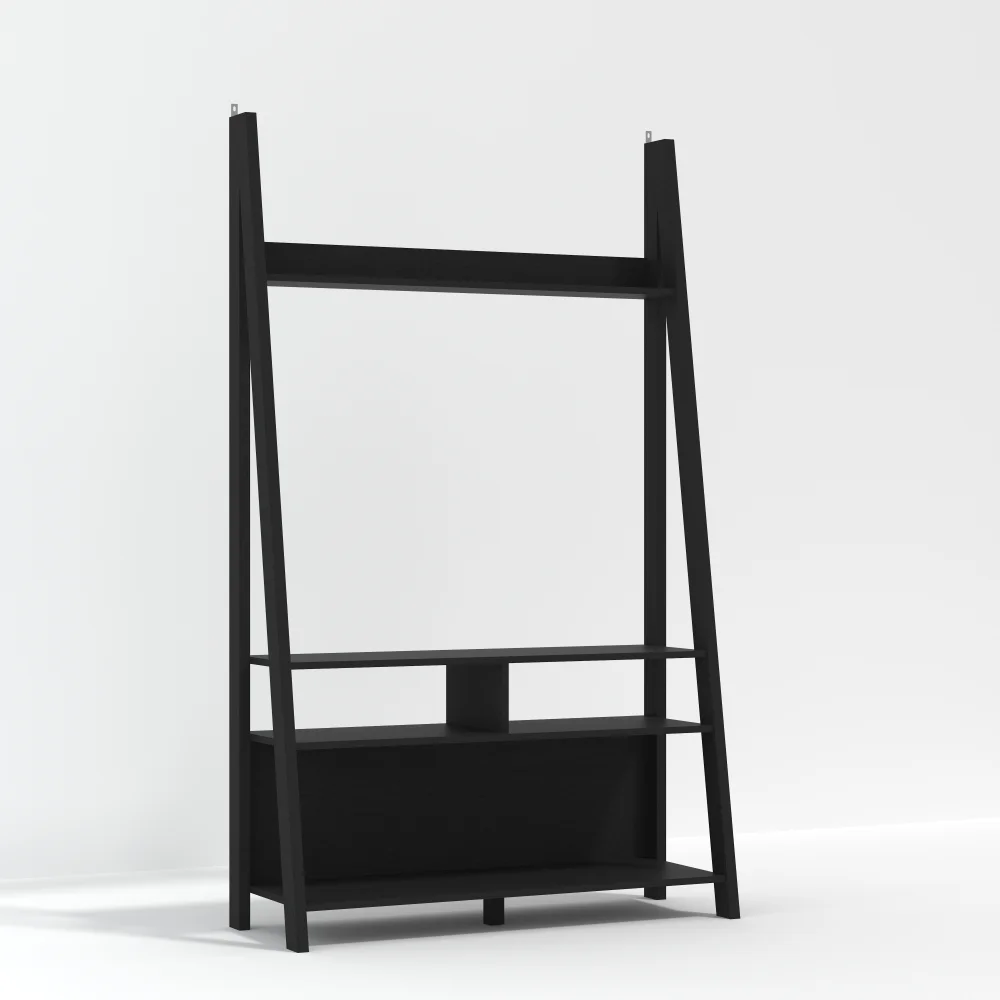LPD Furniture Tiva Ladder TV Unit Black (1754x386x1050mm) - No Size Image 2
