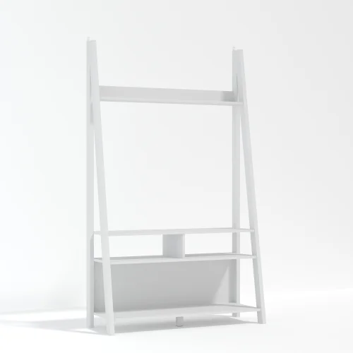 LPD Furniture Tiva Ladder TV Unit White (1754x386x1050mm) - No Size Image 2