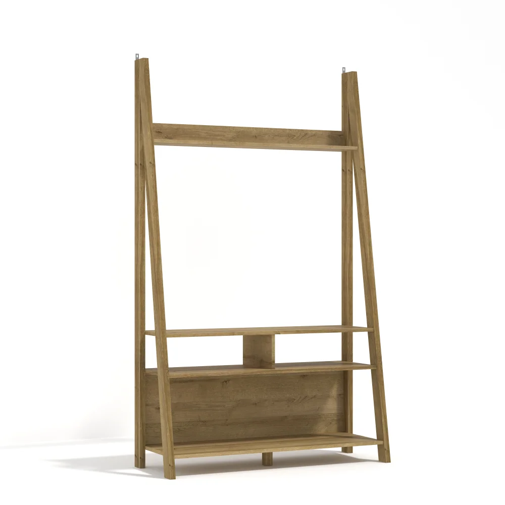 LPD Furniture Tiva Ladder TV Unit Oak (1754x386x1050mm) - No Size Image 2