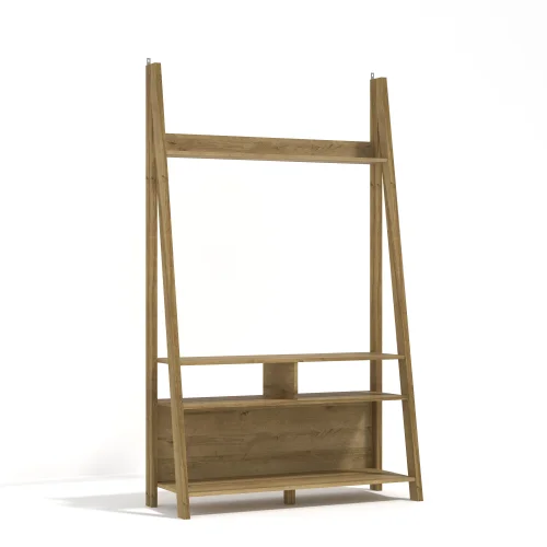 LPD Furniture Tiva Ladder TV Unit Oak (1754x386x1050mm) - No Size Image 2