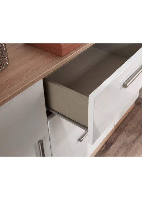 Swift Prague 2 Door 3 Drawer Sideboard (79cm x 40cm x 127.5cm) - One Size Image 4