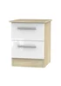 Swift Prague 2 Drawer Bedside Table (50.5cm x 41.5cm x 39.5cm) - One Size Image 1