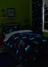 Bedlam Game Glow Reversible Blue Duvet Cover Set - Single Image 2