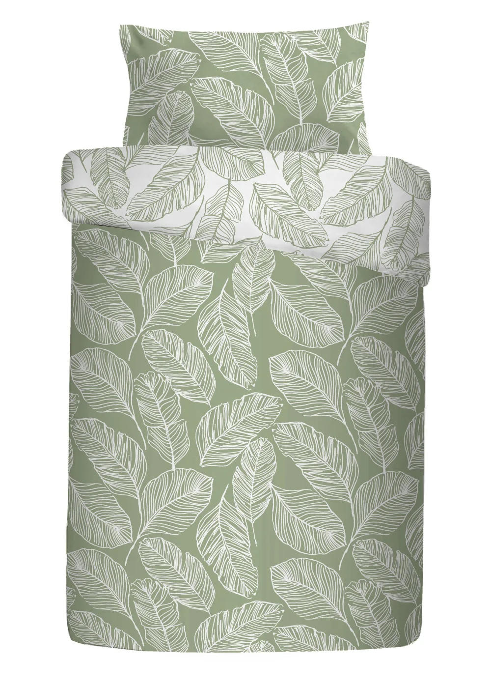 Fusion Matteo Reversible Green Duvet Cover Set - Single Image 5