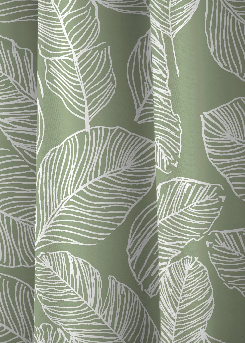 Fusion Matteo Green Eyelet Curtains - 46W X 54D (116x137cm) Image 3