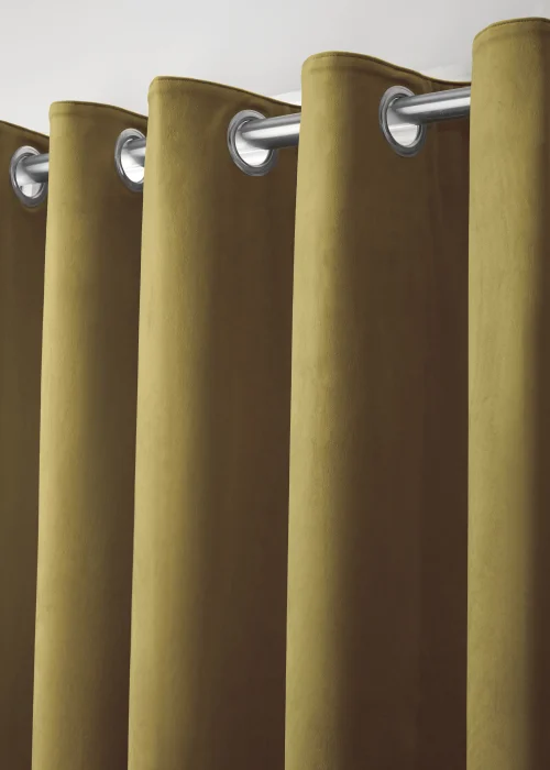 Laurence Llewelyn-Bowen Montrose Velvet Blackout Eyelet Curtains - 46W X 54D (116x137cm) Image 2