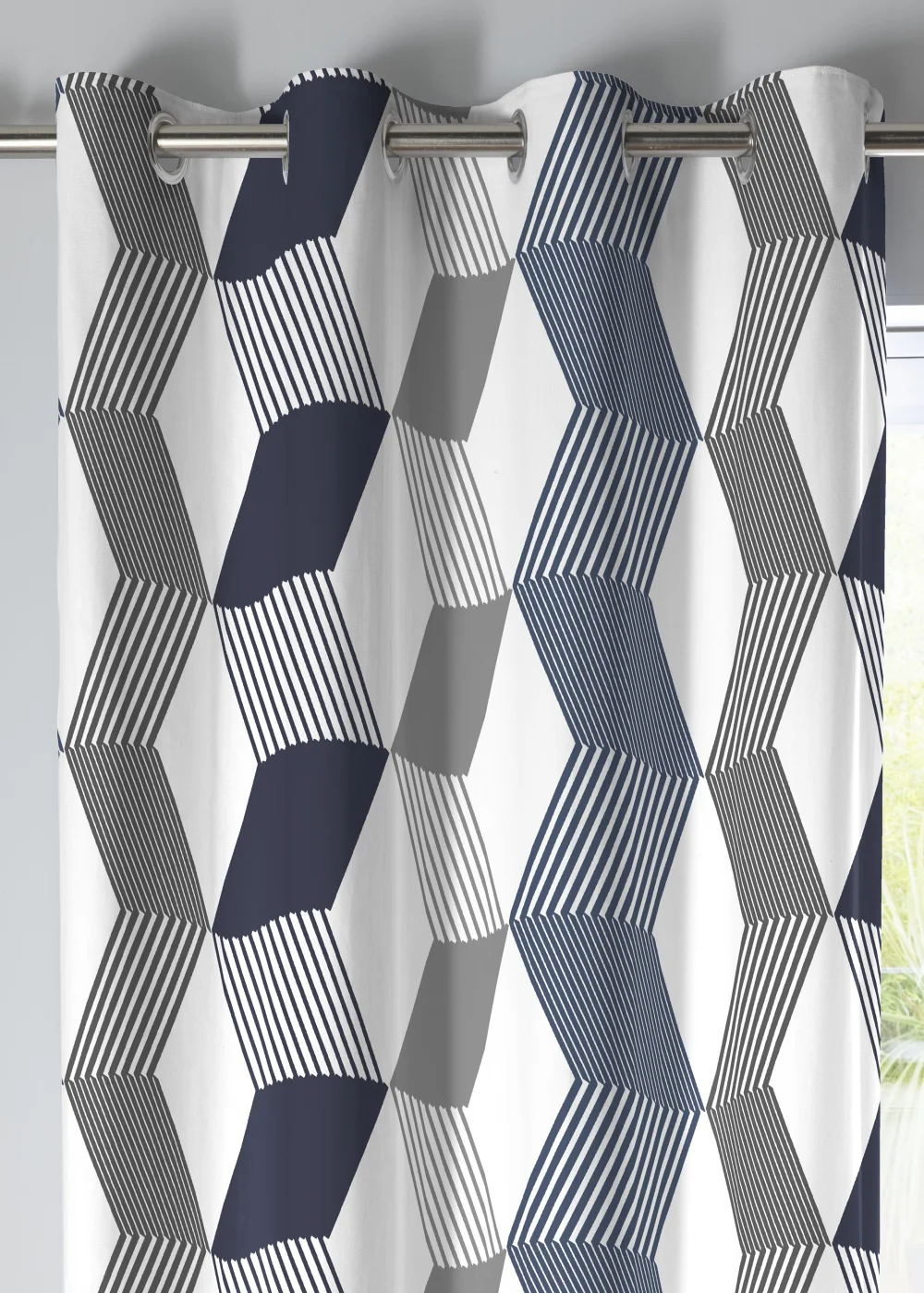 Fusion Magna Pair of Eyelet Curtains - 66W X 54D (168x137cm) Image 2