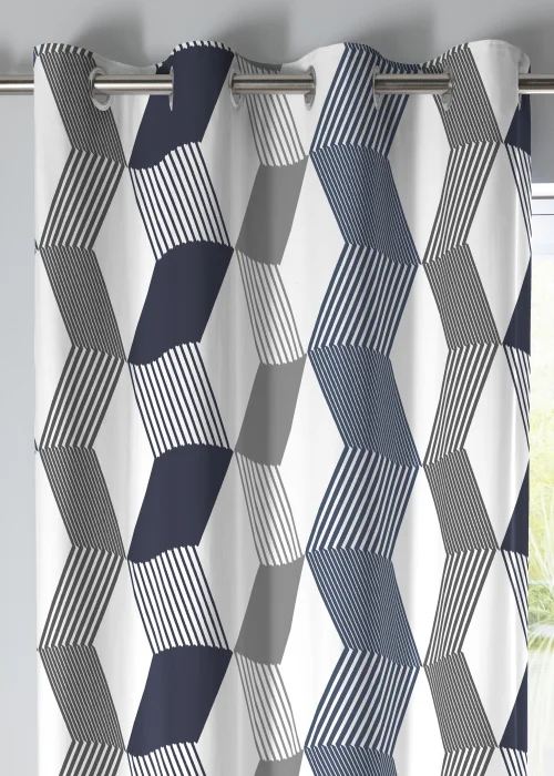 Fusion Magna Pair of Eyelet Curtains - 66W X 54D (168x137cm) Image 2