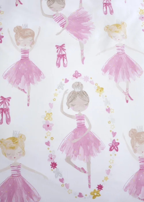 Bedlam Ballet Dancer Reversible Pink Duvet Cover Set - Toddler Image 3