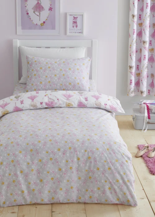 Bedlam Ballet Dancer Reversible Pink Duvet Cover Set - Toddler Image 4