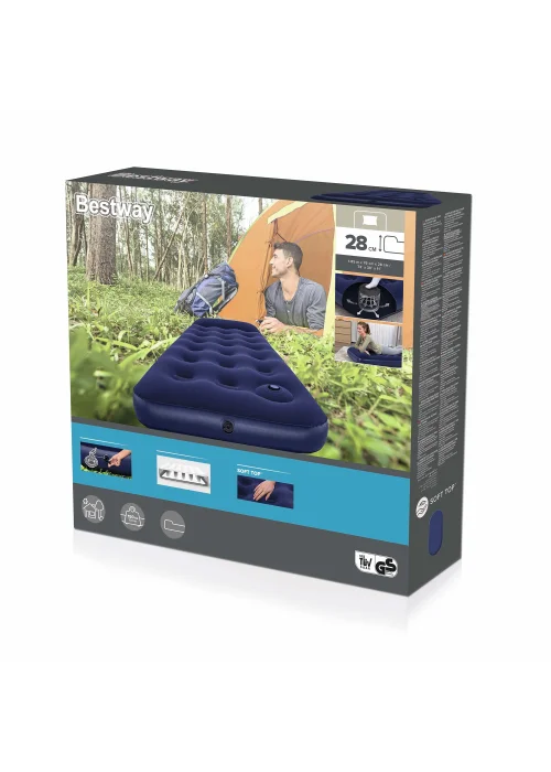 Bestway Easy Inflate Flocked Airbed - Single Image 2