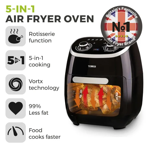 Tower Vortx 11L Manual AirFryer Oven - No Size Image 2