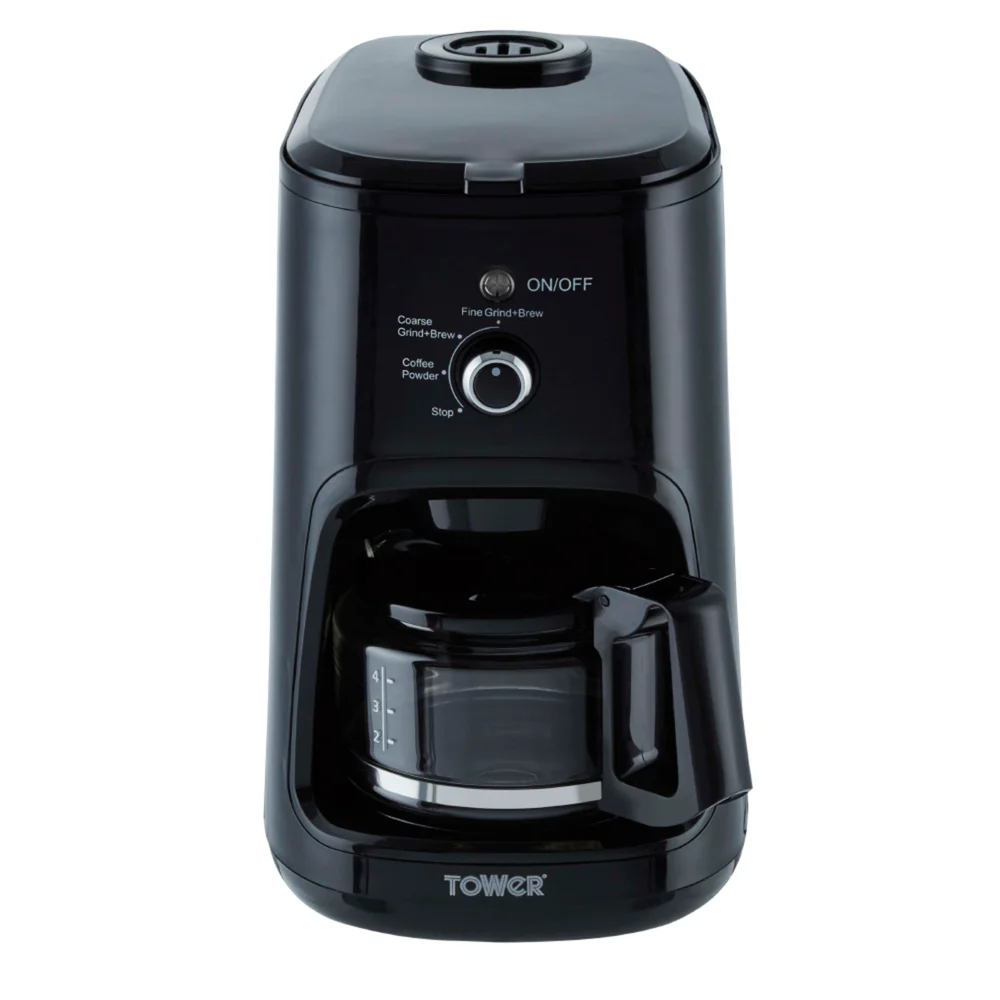 Tower 900W Bean to Cup Coffee Maker Black - One Size Image 1