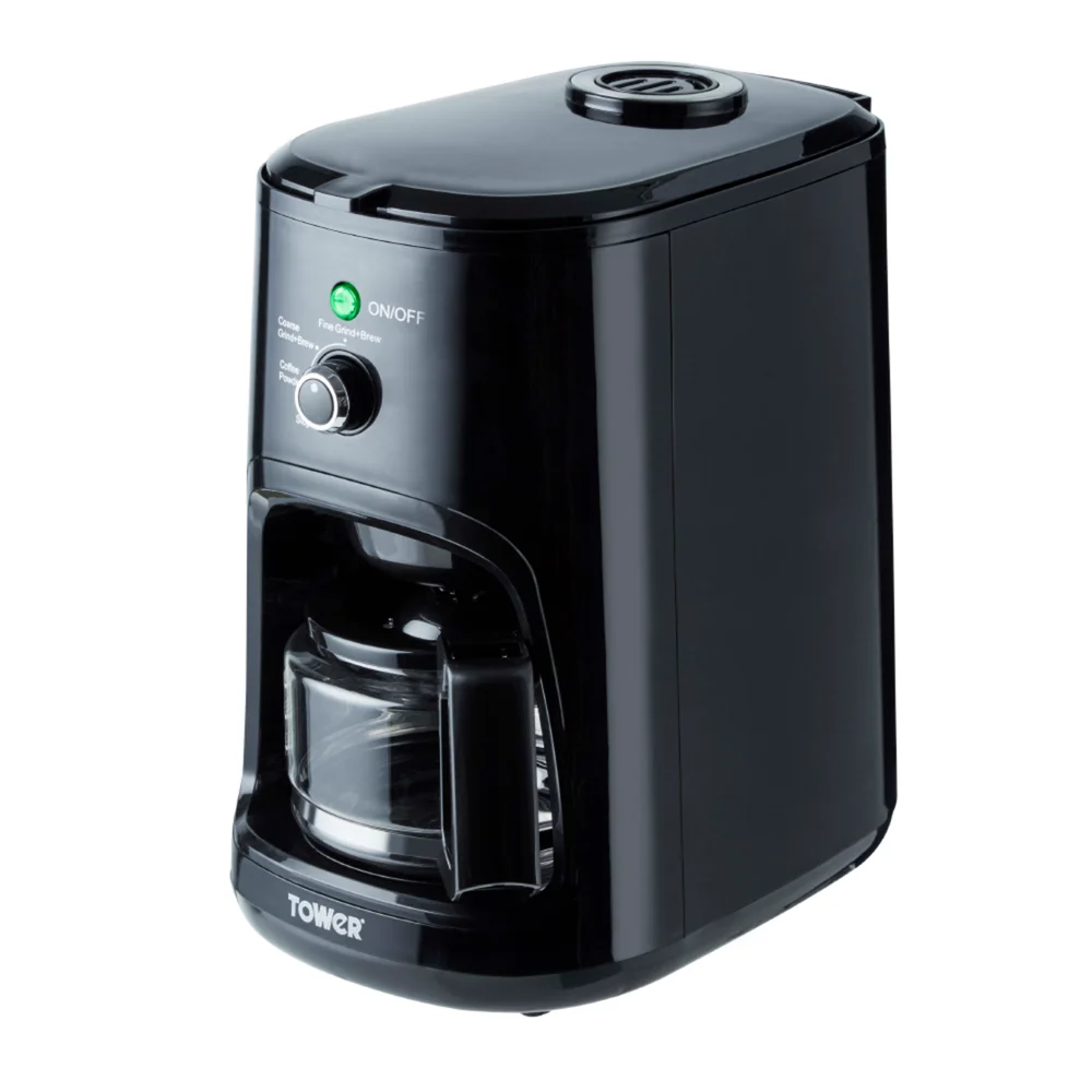 Tower 900W Bean to Cup Coffee Maker Black - One Size Image 2