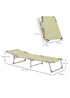 Outsunny Foldable Camping bed Sun Lounger (187cm x 58cm x 30cm) - One Size Image 3