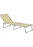 Outsunny Foldable Camping bed Sun Lounger (187cm x 58cm x 30cm) - One Size Image 2