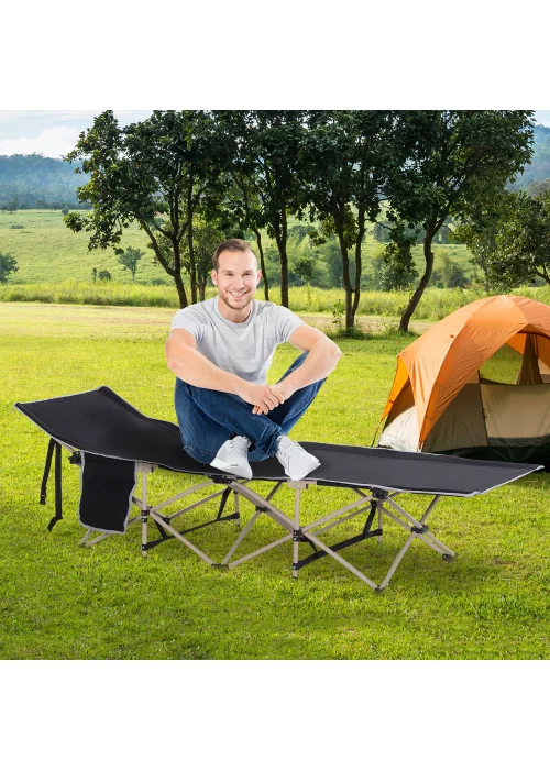 Outsunny Single Foldable Camping Bed (190cm x 68cm x 52cm) - One Size Image 2