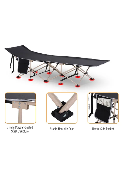 Outsunny Single Foldable Camping Bed (190cm x 68cm x 52cm) - One Size Image 5
