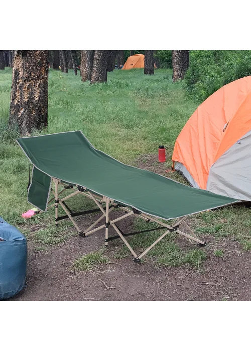 Outsunny Single Foldable Camping Bed (190cm x 68cm x 52cm) - One Size Image 1
