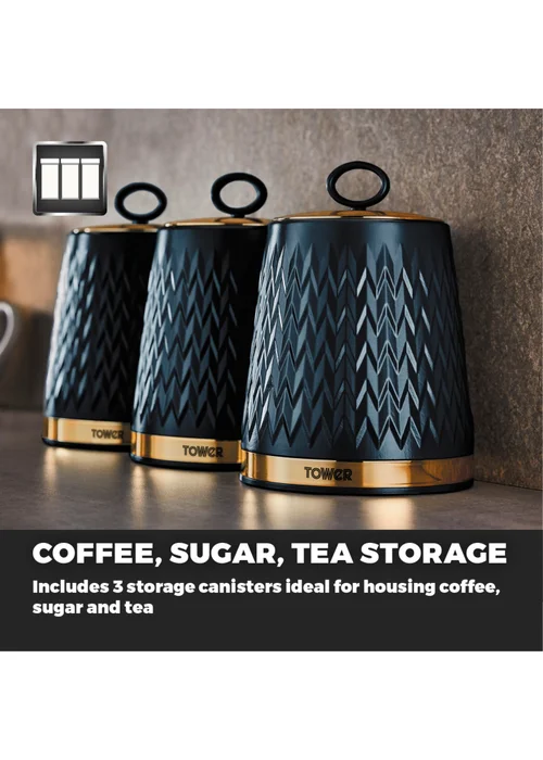 Tower Empire Set Of 3 Canisters - One Size Image 4