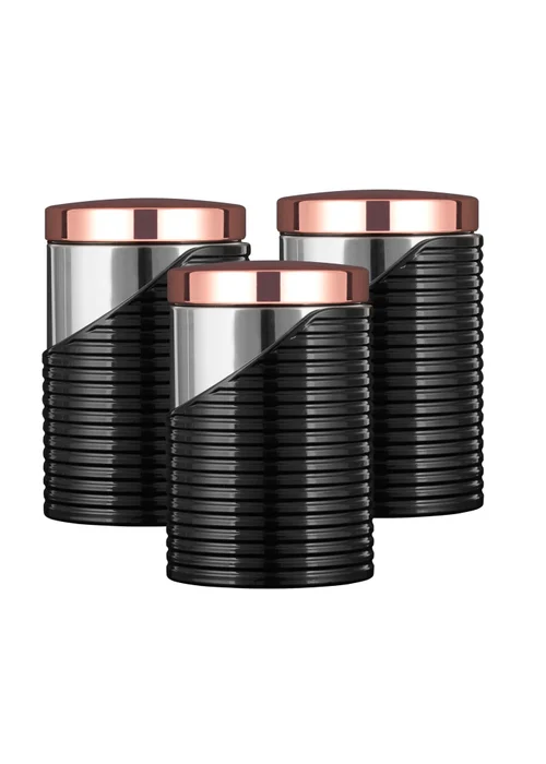 Tower Linear Rose Gold Set Of 3 Canister - One Size Image 1