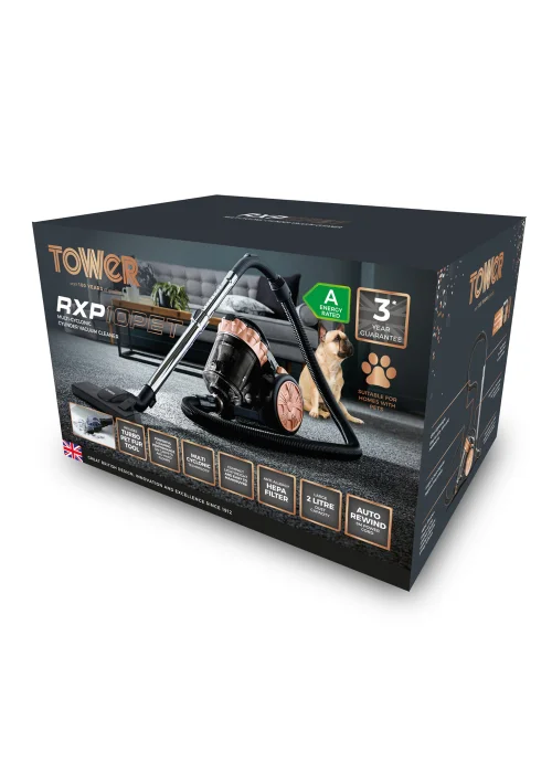 Tower RXP10PET Multi Cyclonic Cylinder Vacuum Cleaner - One Size Image 2