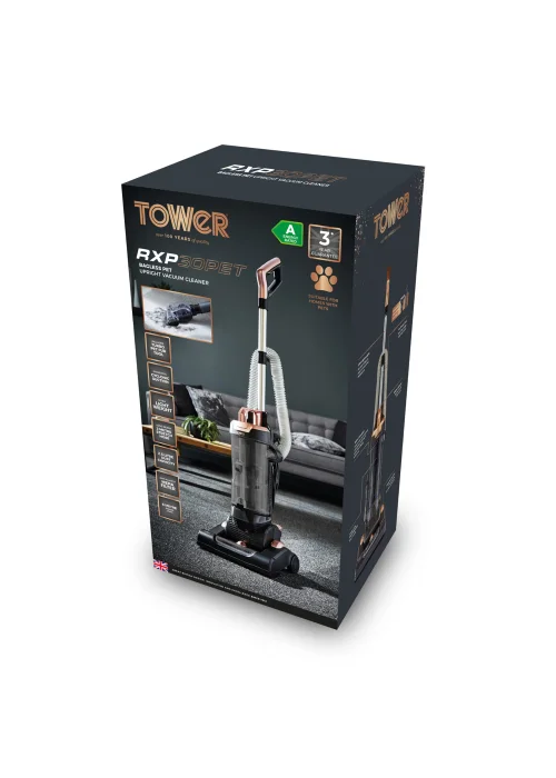 Tower RXP30PET Bagless Upright Vacuum Cleaner - One Size Image 2