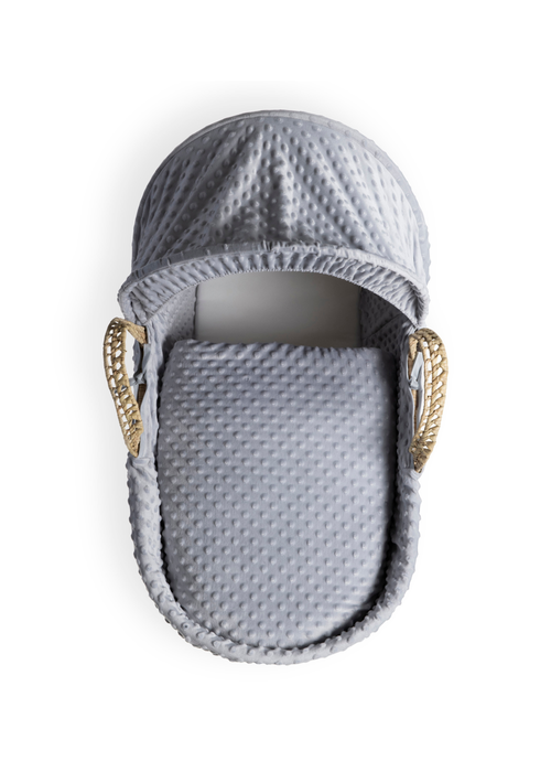 Clair de Lune Grey Dimple Palm Moses Basket - No Size Image 2