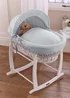 Clair de Lune Grey Dimple Wicker Moses Basket - No Size Image 1