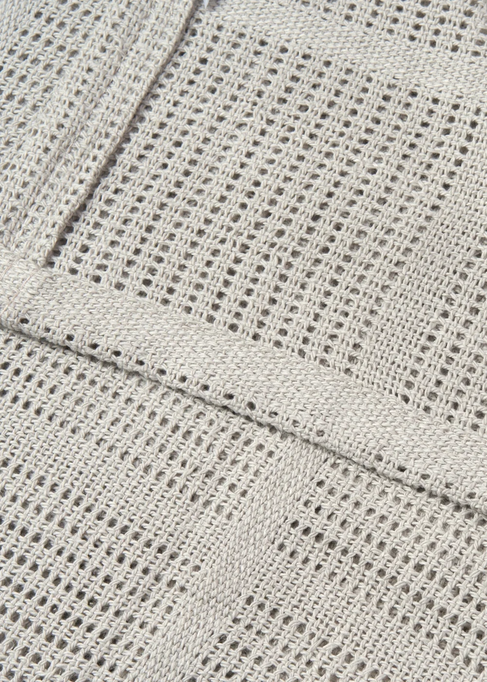 Clair de Lune Grey Soft Cotton Cellular Pram Blanket - 70 X 90 Image 3