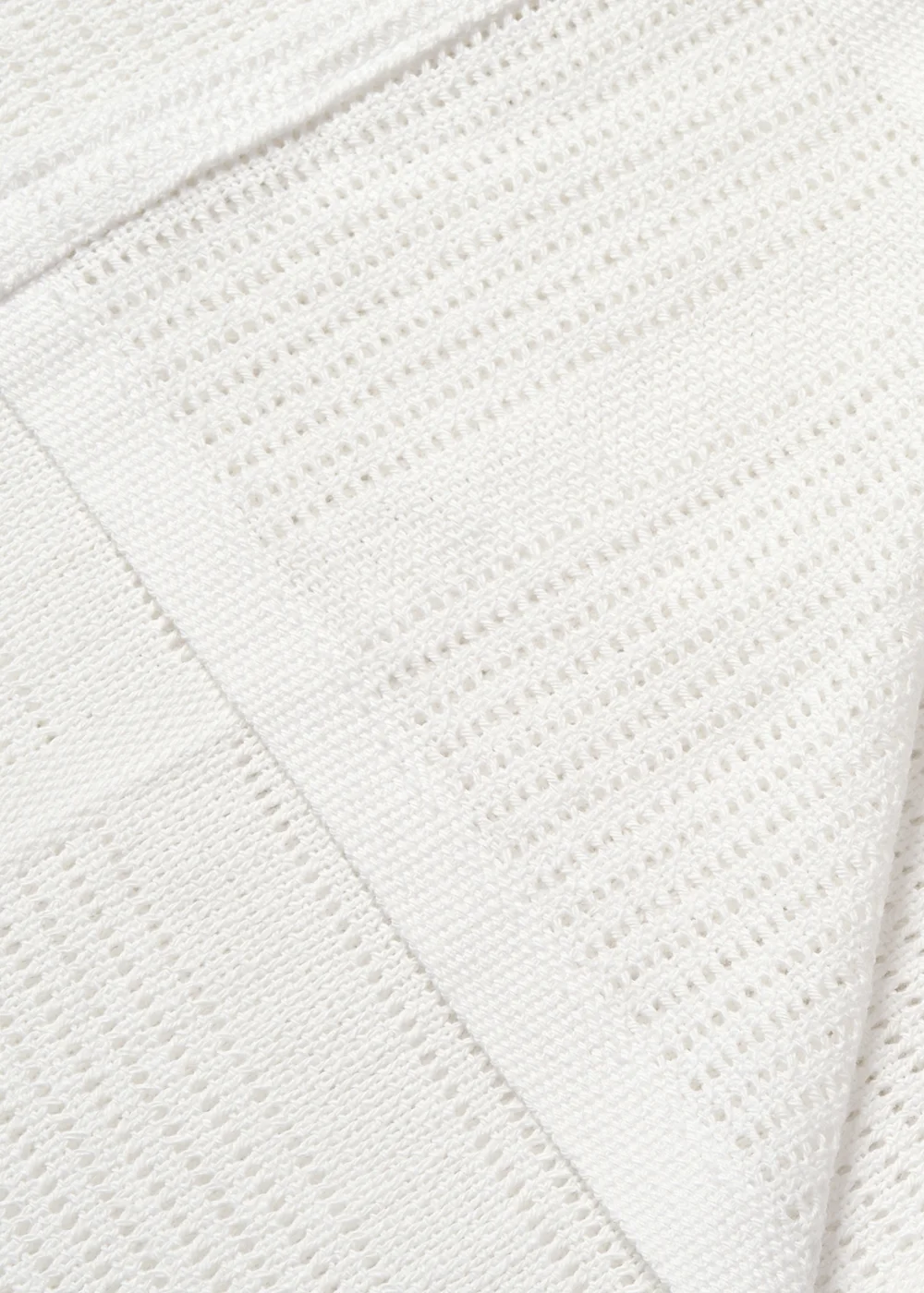 Clair de Lune White Soft Cotton Cellular Pram Blanket - 70 X 90 Image 3