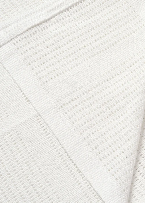 Clair de Lune White Soft Cotton Cellular Pram Blanket - 70 X 90 Image 3
