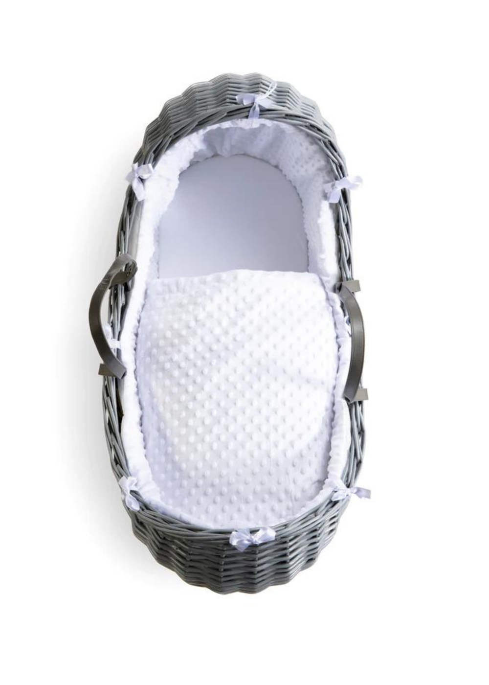 Clair de Lune White Dimple Grey Wicker Noah Pod ® with Deluxe Rocking Stand - One Size Image 4