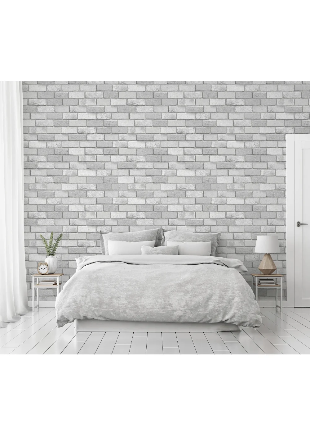 Arthouse Diamond Brick Wallpaper - One Size Image 3