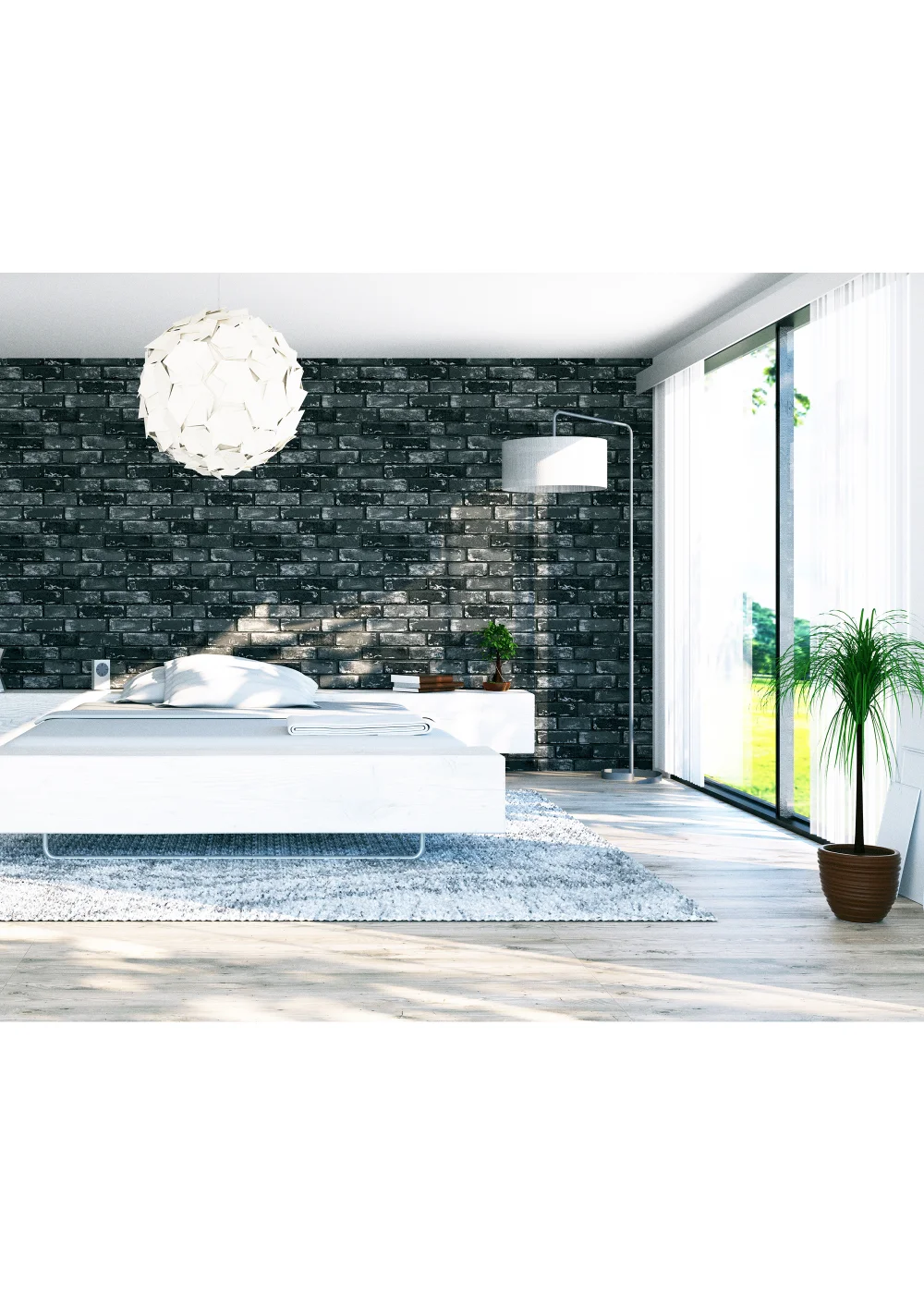 Arthouse Metallic Brick Wallpaper - One Size Image 4