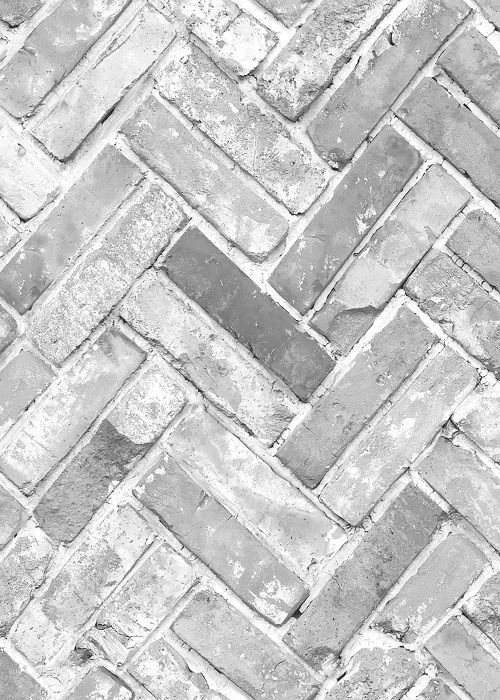 Muriva Herringbone Brick Grey Wallpaper - One Size Image 1