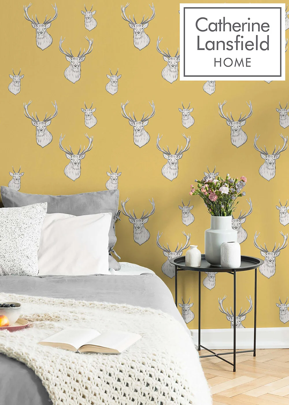 Catherine Lansfield Stag Wallpaper - One Size Image 3