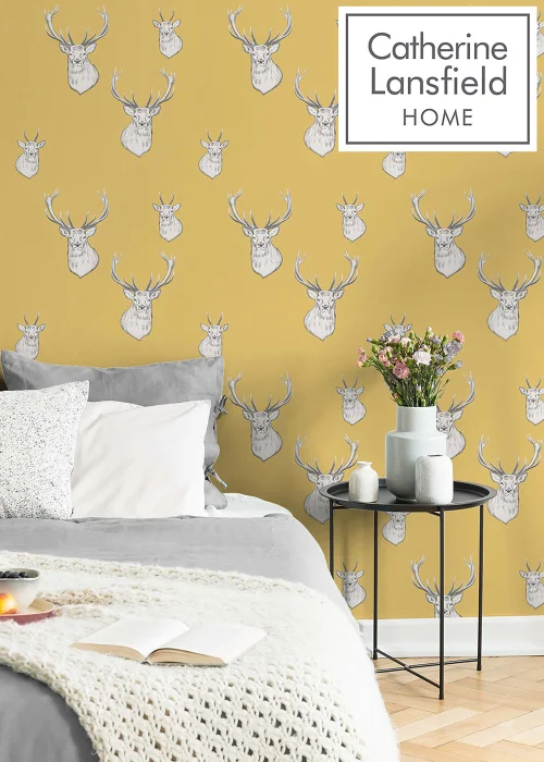 Catherine Lansfield Stag Wallpaper - One Size Image 3