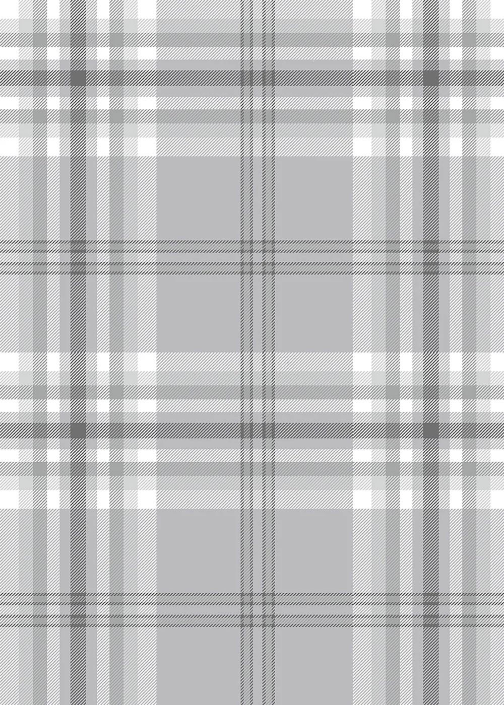 Catherine Lansfield Kelso Check Light Grey Wallpaper - One Size Image 1