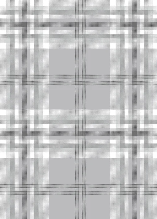 Catherine Lansfield Kelso Check Light Grey Wallpaper - One Size Image 1