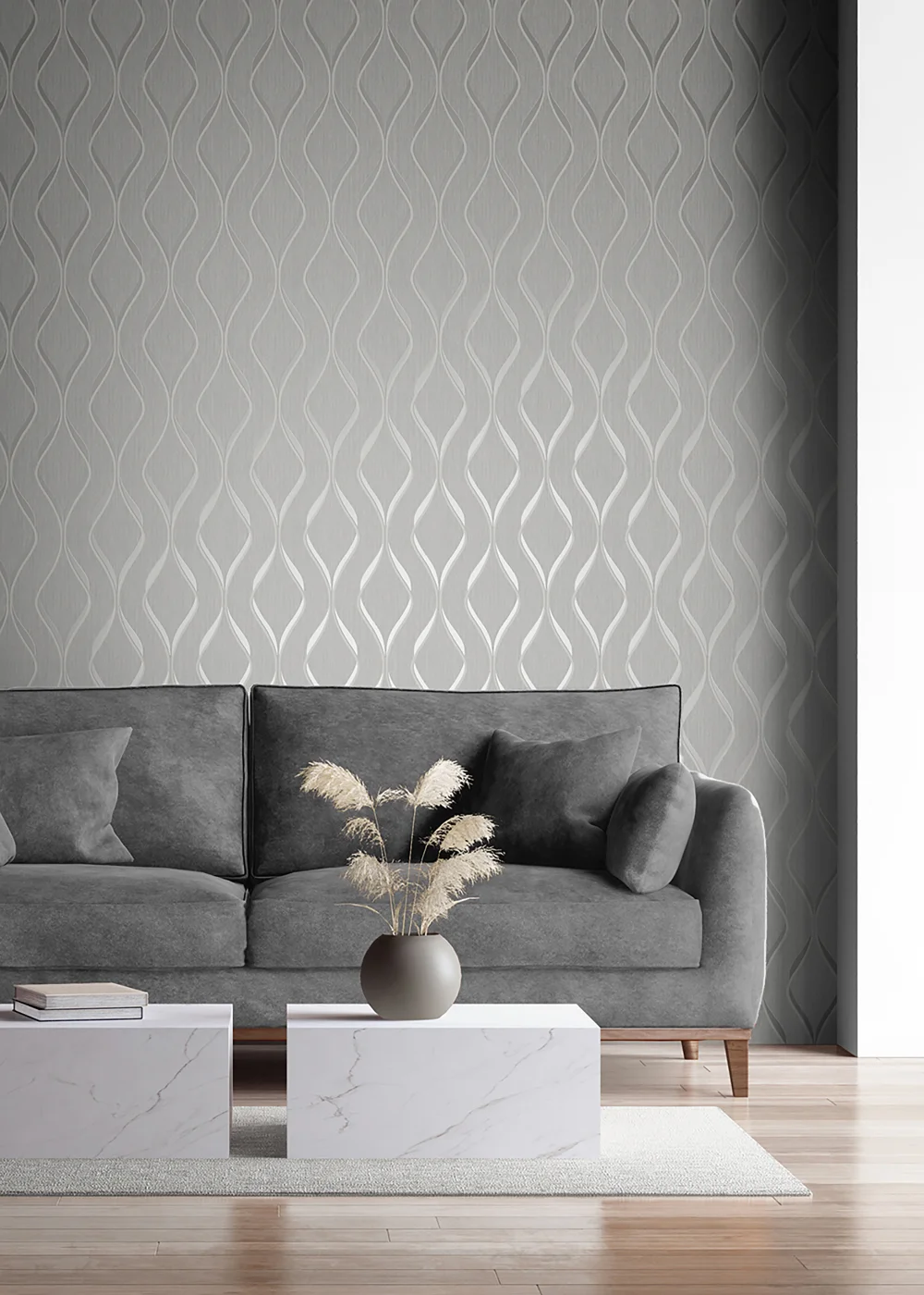 Muriva Indra Wave Wallpaper - One Size Image 2