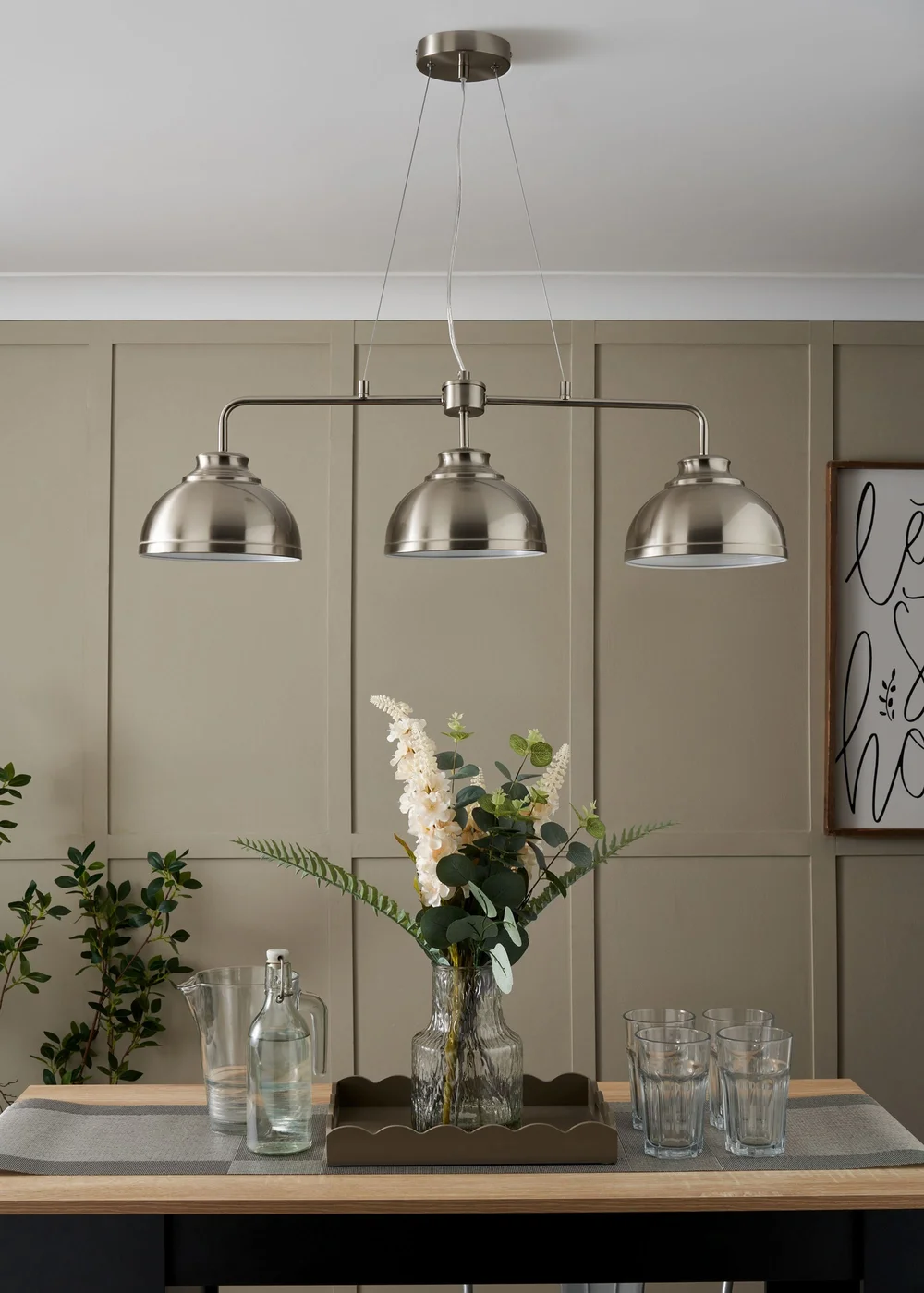 Inlight Brook 3 Light Pendant Ceiling Bar (100cm x 80cm x 20cm) - One Size Image 2