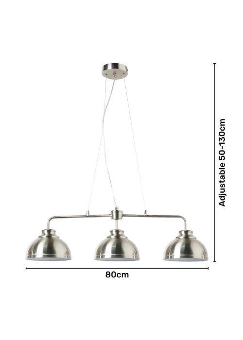 Inlight Brook 3 Light Pendant Ceiling Bar (100cm x 80cm x 20cm) - One Size Image 6