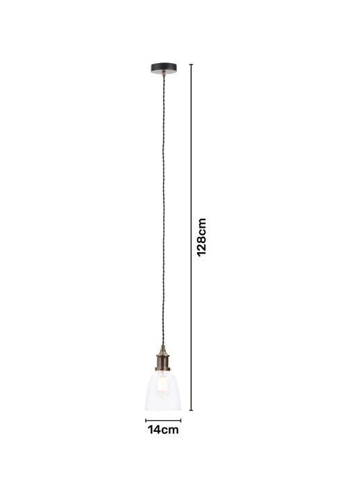 Inlight Warehouse 1 Light Diner Pendant (75cm x 6cm x 36cm) - One Size Image 6
