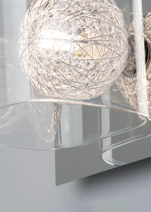 Inlight Veneto1 Light Wire Globe Wall Light (16cm x 16cm x 15.5cm) - One Size Image 2